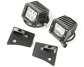 Rugged Ridge Light Kit, Windshield Mounted, Square, Black; 07-18 Wrangler JK Jeep Wrangler 2007-2018