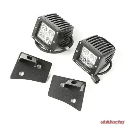 Rugged Ridge Light Kit, Windshield Mounted, Square, Black; 07-18 Wrangler JK Jeep Wrangler 2007-2018 - 11027.16