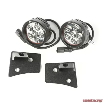 Rugged Ridge Light Kit, Windshield Mounted, Round, Black; 07-18 Wrangler JK Jeep Wrangler 2007-2018 - 11027.17