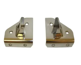 Rugged Ridge Light Mounting Brackets, Windshield, Stainless Steel; 76-95 CJ/YJ Jeep