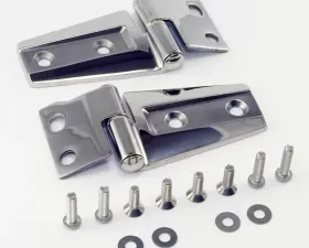 Rugged Ridge Hood Hinge Kit, Stainless Steel; Jeep Wrangler JK 2007-2018