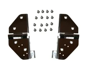 Rugged Ridge Windshield Hinge Kit, Stainless Steel; 76-95 Jeep CJ/Wrangler YJ Jeep