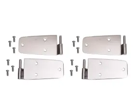 Rugged Ridge Door Hinge Kit, Stainless Steel; 76-93 Jeep CJ/Wrangler YJ Jeep