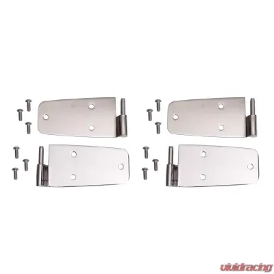 Rugged Ridge Door Hinge Kit, Stainless Steel; 76-93 Jeep CJ/Wrangler YJ Jeep - 11113.01