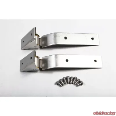 Rugged Ridge Tailgate Hinge Kit, Stainless Steel; Jeep Wrangler YJ 1987-1995 - 11114.02