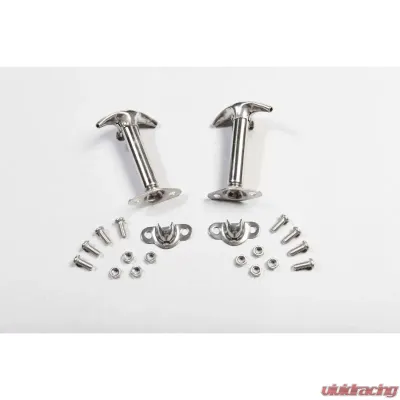 Rugged Ridge Hood Catch Kit, Stainless Steel; 41-95 Jeep CJ/Wrangler YJ Jeep - 11116.01