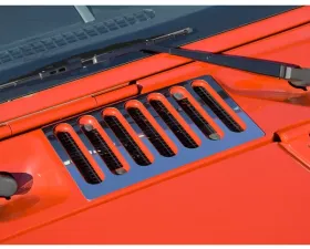Rugged Ridge Cowl Vent Cover, Stainless Steel; Jeep Wrangler JK 2007-2018