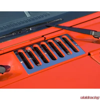 Rugged Ridge Cowl Vent Cover, Stainless Steel; Jeep Wrangler JK 2007-2018 - 11117.05