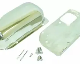Rugged Ridge Windshield Wiper Motor Cover Kit, Stainless Steel; 76-86 CJ5/CJ7/CJ8 Jeep
