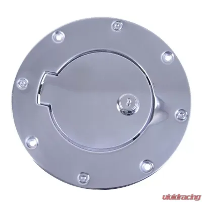 Rugged Ridge Gas Cap Door, Locking, Stainless Steel; Jeep Wrangler TJ 1997-2006 - 11134.04