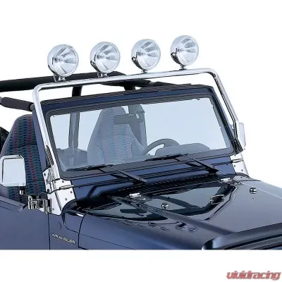 Rugged Ridge Light Bar, Full Frame, Stainless Steel; Jeep Wrangler TJ 1997-2006 - 11138.01