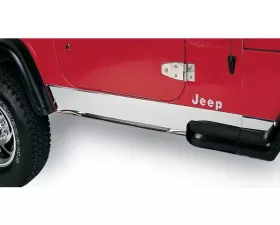 Rugged Ridge Rocker Panel Cover, Stainless Steel; Jeep Wrangler YJ 1987-1995