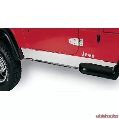 Rugged Ridge Rocker Panel Cover, Stainless Steel; Jeep Wrangler YJ 1987-1995 - 11145.01