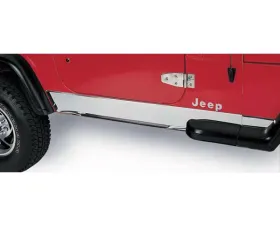 Rugged Ridge Rocker Panel Cover, Stainless Steel; Jeep Wrangler TJ 1997-2006