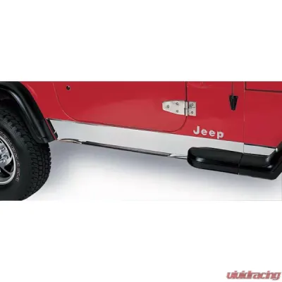 Rugged Ridge Rocker Panel Cover, Stainless Steel; Jeep Wrangler TJ 1997-2006 - 11145.02