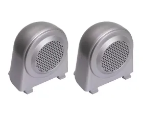 Rugged Ridge Tweeter Speaker Enclosures, Brushed Silver; 07-10 Jeep Wrangler JK Jeep Wrangler 2007-2010
