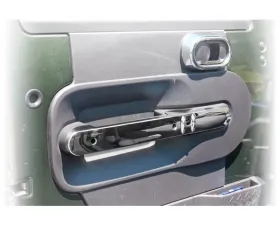 Rugged Ridge Door Handle Trim, Front, Chrome; 07-10 Jeep Wrangler JK Jeep Wrangler 2007-2010