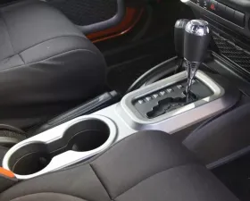 Rugged Ridge Cup Holder Trim, Center Console, Charcoal, Automatic; 11-18 JK Jeep Wrangler 2011-2018