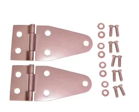 Rugged Ridge Hood Hinge Kit, Satin Stainless Steel; 76-95 Jeep CJ/Wrangler YJ Jeep