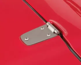 Rugged Ridge Hood Hinge Kit, Satin Stainless Steel; 98-06 Jeep Wrangler TJ Jeep Wrangler 1998-2006