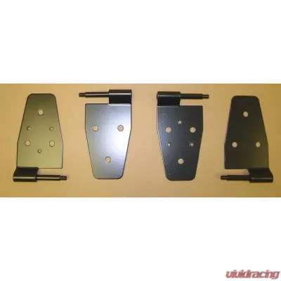 Rugged Ridge Door Hinge Kit, Black; 87-06 Jeep Wrangler TJ Jeep Wrangler - 11202.01