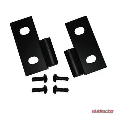 Rugged Ridge Door Hinge Brackets, Lower, Black; 76-06 Jeep CJ/Wrangler YJ/TJ Jeep - 11202.03