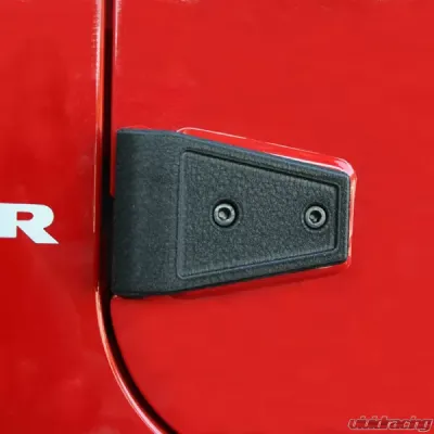 Rugged Ridge Door Hinge Cover Kit, Textured Black; Jeep Wrangler JK 2007-2018 - 11202.04