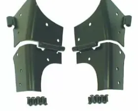 Rugged Ridge Windshield Hinge Kit, Black; Jeep Wrangler TJ 1997-2006