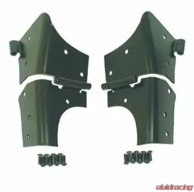 Rugged Ridge Windshield Hinge Kit, Black; Jeep Wrangler TJ 1997-2006 - 11209.02
