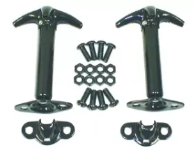 Rugged Ridge Hood Catch Kit, Black; 41-95 Jeep CJ/Wrangler YJ Jeep