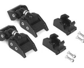 Rugged Ridge Hood Catch Kit, Black Aluminum; Jeep Wrangler TJ 1997-2006