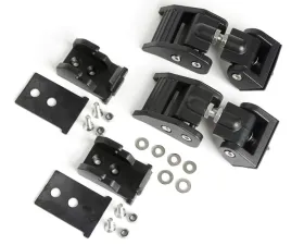 Rugged Ridge Hood Catch Kit, Textured Black; Jeep Wrangler JK 2007-2018
