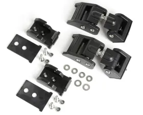 Rugged Ridge Hood Catch Kit, Textured Black; Jeep Wrangler TJ 1997-2006