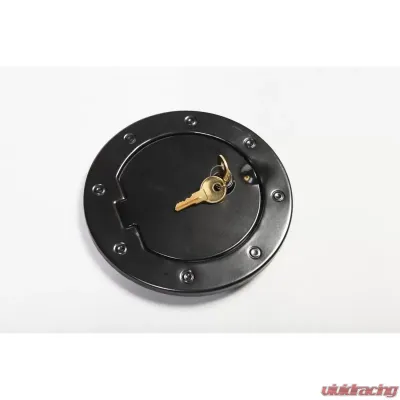 Rugged Ridge Gas Cap Door, Locking, Black; Jeep Wrangler JK 2007-2018 - 11229.03