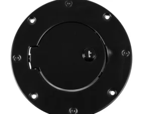 Rugged Ridge Gas Cap Door, Locking, Black; Jeep Wrangler TJ 1997-2006