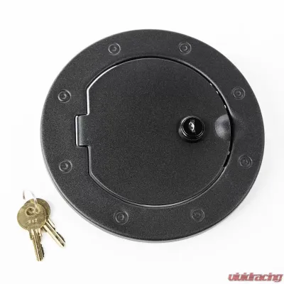 Rugged Ridge Gas Cap Door, Locking, Textured Black; 07-18 Jeep Wrangler JK/JKU Jeep Wrangler 2007-2018 - 11229.06