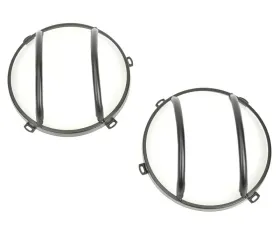 Rugged Ridge Euro Guard Kit, Headlight, Textured Black; Jeep Wrangler JK 2007-2018