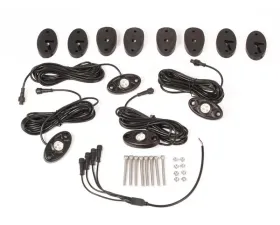 Rugged Ridge Light Kit, Rock Crawler, 4-Piece, White; 07-18 Jeep Wrangler JK