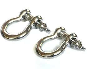 Rugged Ridge D-Ring Shackle Kit, 7/8 Inch, Stainless Steel, Pair
