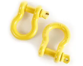 Rugged Ridge D-Ring Shackle Kit, 7/8 inch, Yellow, Pair