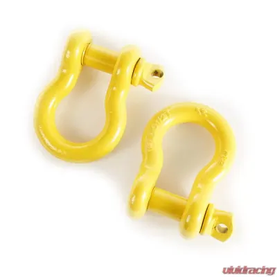 Rugged Ridge D-Ring Shackle Kit, 7/8 inch, Yellow, Pair - 11235.14