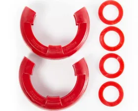 Rugged Ridge D-Ring Shackle Isolator Kit, Red Pair, 7/8 inch