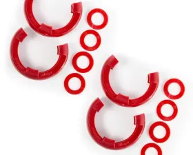 Rugged Ridge D-Ring Isolator Kit, Red 2 Pair, 3/4 inch