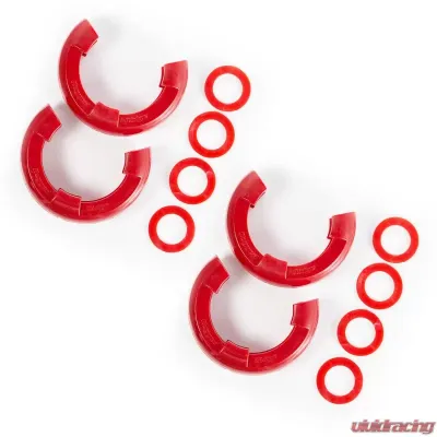Rugged Ridge D-Ring Isolator Kit, Red 2 Pair, 7/8 inch - 11235.71