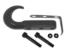 Rugged Ridge Tow Hook, Front, Black; 42-02 Jeep CJ/Wrangler YJ/TJ Jeep