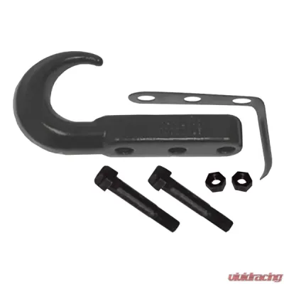 Rugged Ridge Tow Hook, Front, Black; 42-02 Jeep CJ/Wrangler YJ/TJ Jeep - 11236.02