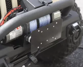 Rugged Ridge License Plate Mounting Bracket for Hawse Fairlead