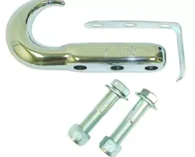 Rugged Ridge Tow Hook, Front, Chrome; 42-06 Jeep CJ/Wrangler YJ/TJ Jeep Wrangler 1997-2006