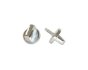 Rugged Ridge Windshield Knob Kit, Interior, Chrome; 76-86 Jeep CJ Jeep