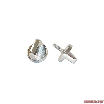 Rugged Ridge Windshield Knob Kit, Interior, Chrome; 76-86 Jeep CJ Jeep - 11304.01
